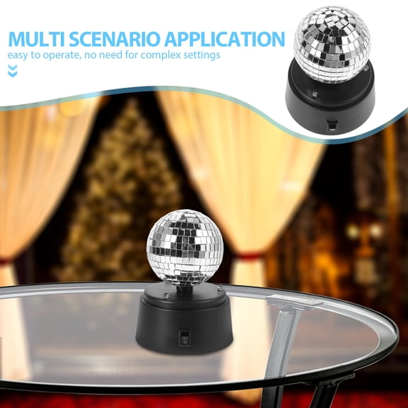 Battery-Powered Rotating Disco Ball Light Mini Mirror Ball for Ktv Bar and Home Disco Party Decorations,Mirror Reflection