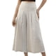 thumbnail image 1 of Pantalones casuales cómodos con bolsillos y cintura plisada Pantalones anchos para mujer de color albaricoque grande, 1 of 6