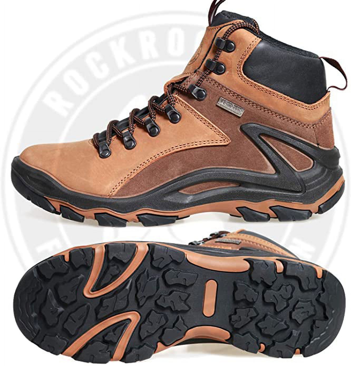 ROCKROOSTER Mens Hiking Boots, Waterproof 6