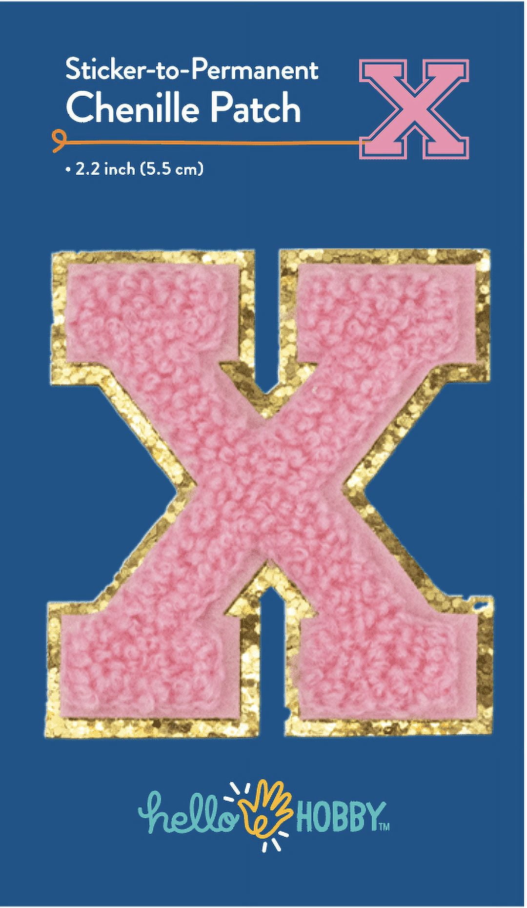 (6 pack) Hello Hobby Chenille X Pink Patch