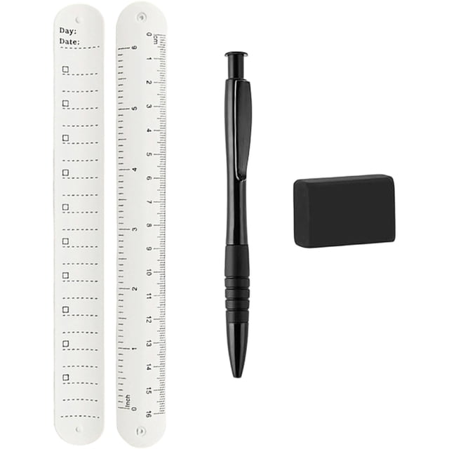 Wrist Notepad Set, LQIDESHIP Bracelet Notepad Memo for Daily Tasks Lists, Reusable Erasable Waterproof Slap Bracelets Notepad with Pen and Eraser