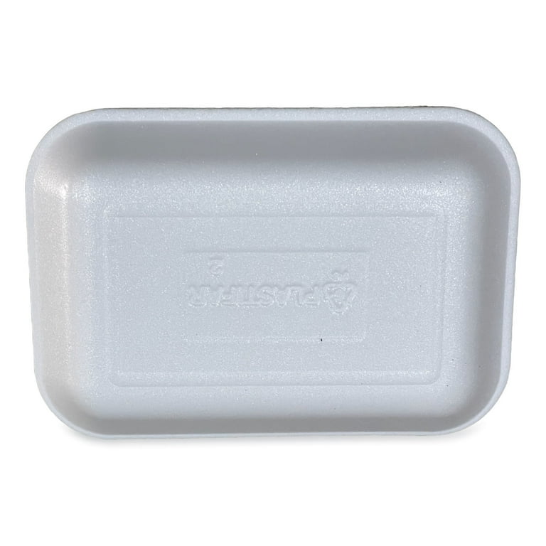 Meat Trays, #2. 8.5 x 6.03 x 1.11, White, 500/Carton Meat Trays, #2. 8.5 x 6.03 x 1.11, White, 500/Carton
