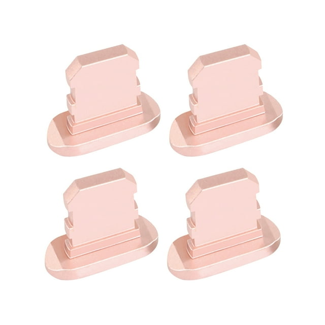 Methold 4Pcs Mobile Phone Stopper Dust Proof USB Protection Anti-dust Cap Micro Charging Port Replacement for 13/Mini/Pro/Pro Max Cables de audio/vídeo Oro rosa