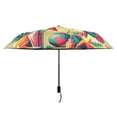 thumbnail image 2 of Summer Sun Tree Drink Pineapple Compact Sun Umbrella Windproof Travel Umbrellas for Rain Strong Portable UV Protection, 2 of 8