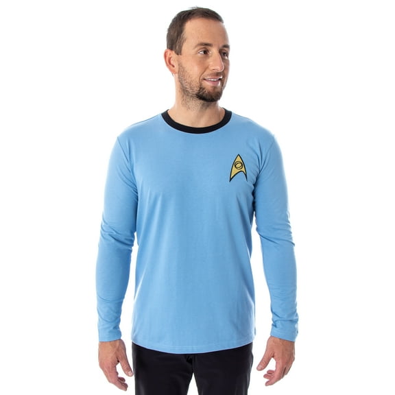 Star Trek The Original Series Men's Costume Long Sleeve Shirt - Kirk, Spock