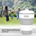 thumbnail image 3 of 500ml Silicone Collapsible Coffee Cup Portable Teacup Water Cups Mug for Indoor Outdoor Grey, 3 of 5