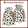 thumbnail image 2 of Xecao Abstract Green Polka Dot Print Burlap Gift Bags with Drawstring and Gift Tags, Gift Bags, Burlap Bags, Jute Bags for Party, Christmas, DIY Craft Bags-Small, 2 of 9