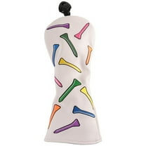 Tees Pattern Golf Club Cover for Driver,Fairway,Hybrids-Golf Driver Headcover/Golf Fairway Wood/Hybrid Club