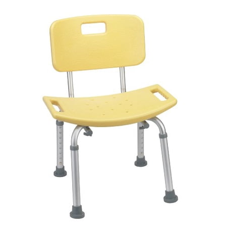 Drive Medical Designer Series Deluxe Bath Bench with Back, Yellow