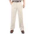 thumbnail image 2 of Sevevn Men's Dress Pants Solid Pleated Straight Leg Cotton With Slant Pockets Multi Scene Business Casual Bottoms, 2 of 7