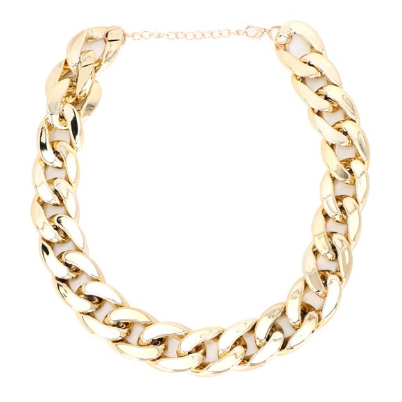 Herwey Plastic Fashionable Shiny Dog Choke Chain Choker Decoration Collar for French Bulldog