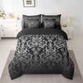 thumbnail image 2 of YST Black Silver Damask 7 Piece Bed In A Bag Comforter Set, Full, 2 of 5