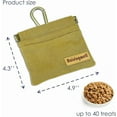 thumbnail image 2 of Raisingwell Dog Treat Pouch, Brown Pocket Sized Pet Training Pouch, Cotton Fabric, Hand Free Dog Walking Bag with Carabiner, Self-Closing Pet Feed Snack Reward, for Pet Puppy Travel or Outdoor Use, 2 of 5