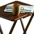 thumbnail image 4 of Folding TV Tray Tables with Compact Storage Rack, Walnut, 5 Piece Set, 4 of 5