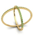 thumbnail image 2 of Statement Engagement Ring for Women - 0.245ct Simulated Green Diamond in 14K Yellow Gold Promise Ring, 2 of 6