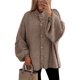 thumbnail image 1 of Suéter PRETTYGARDEN con botones, mangas farol, color camel, talla pequeña, 1 of 8