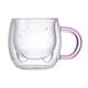 thumbnail image 3 of Vaso de vidrio soplado artesanal de 280 ml, resistente al calor, ideal para capuchino o cóctel. Color blanco. Linea blanca, 3 of 9
