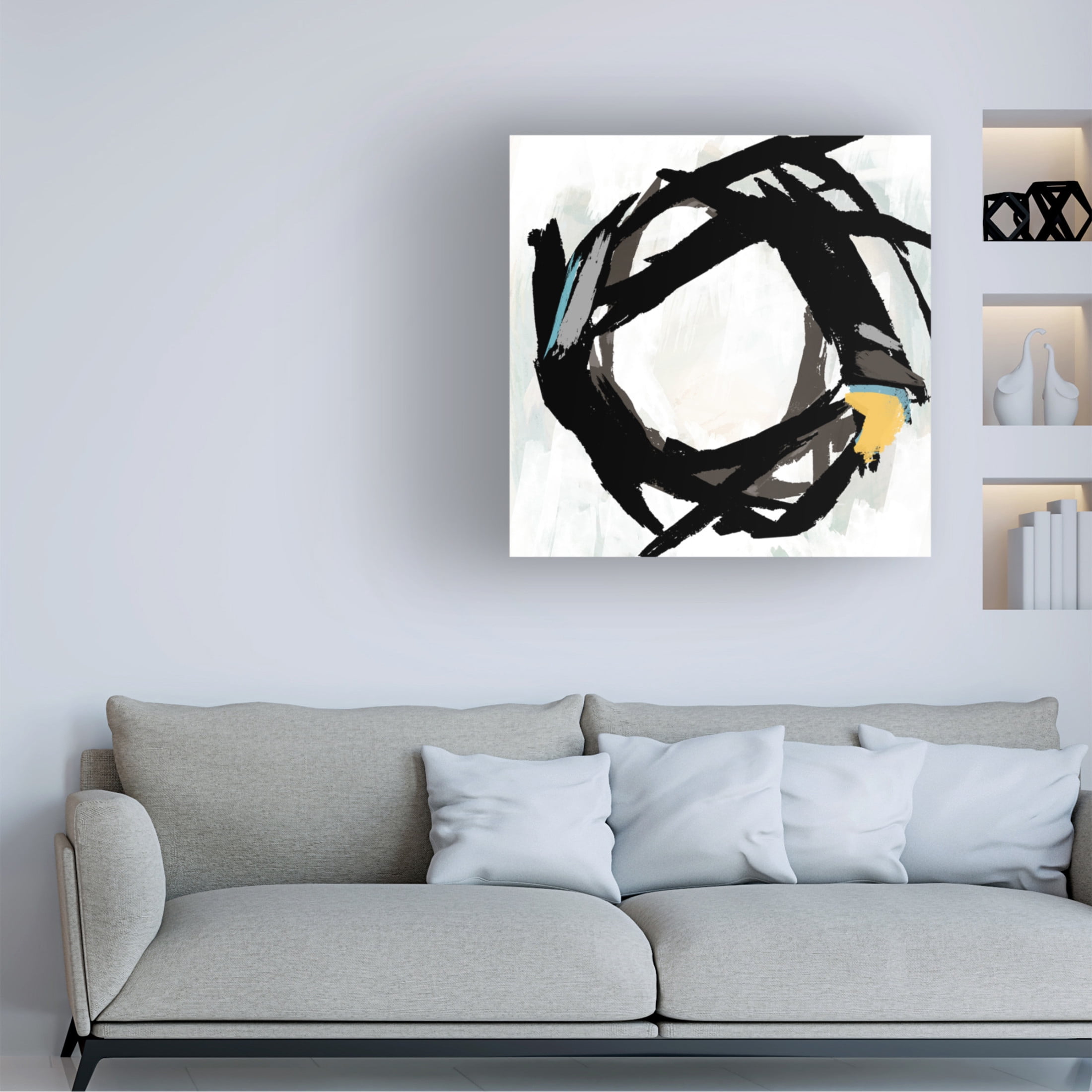 Canvas Wall Art - Studio W 'Radiant Round II' Wall Art for Living Room, Bedroom, or Office Décor by Trademark Fine Art - 35 x 35 Inches