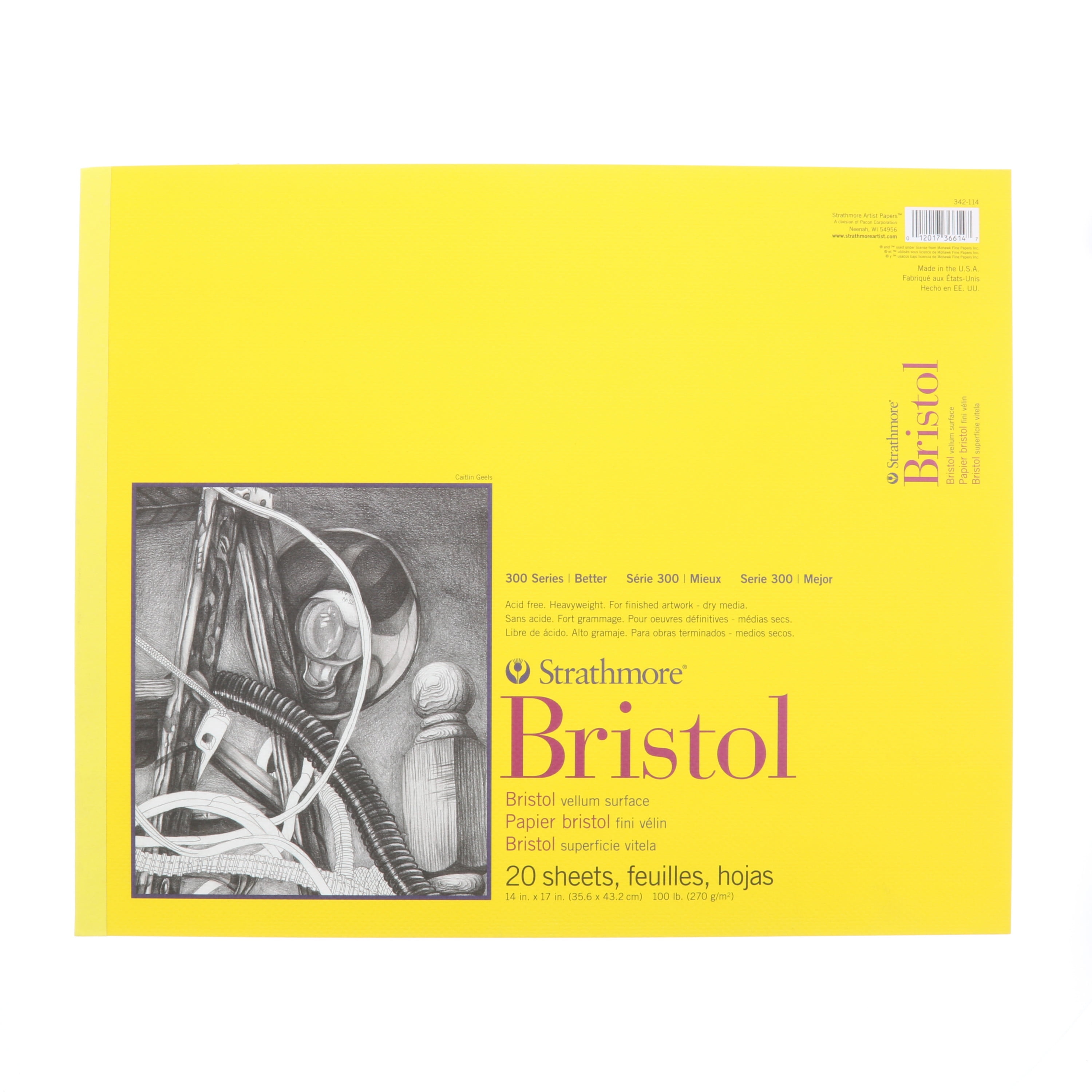 Strathmore Bristol Vellum Paper Pad 14x17 20 Sheets
