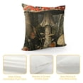 thumbnail image 4 of Chilfamy Square Throw Pillow Covers Forest Mushrooms Green Leaves Pillow Cases Decorative for Home Bedroom Sofa Meadow Floral Butterfly Dragonfly Painting Pillowcases  White, 4 of 5