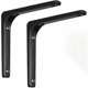thumbnail image 1 of Soporte de estante de 2 uds, soporte de pared resistente, soporte de estante de pared en forma de L, 150x125mm, soporte de estante, soporte de estante de pared negro, 1 of 5