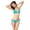 Lake Blue, variant on Summer Women Halter Bandage Bikini Set Two-piece Solid Color Swimsuit Swimwear