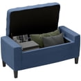 thumbnail image 1 of HOMCOM Banc de Rangement, Banc Ottoman avec Dessus Rabattable, Bleu Foncé, 1 of 10