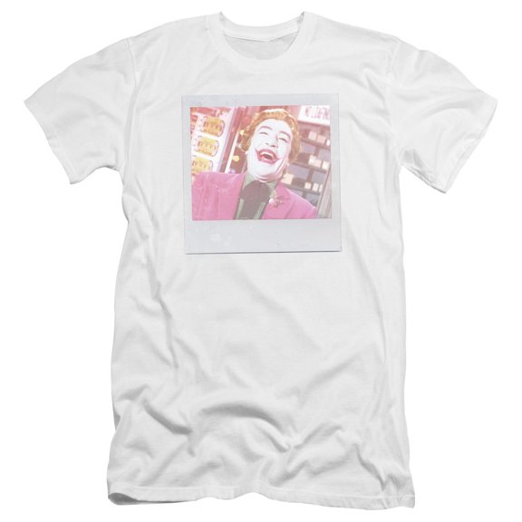 Batman Classic TV Captured Premium Canvas T-Shirt Adult Slim Fit 30/1-White