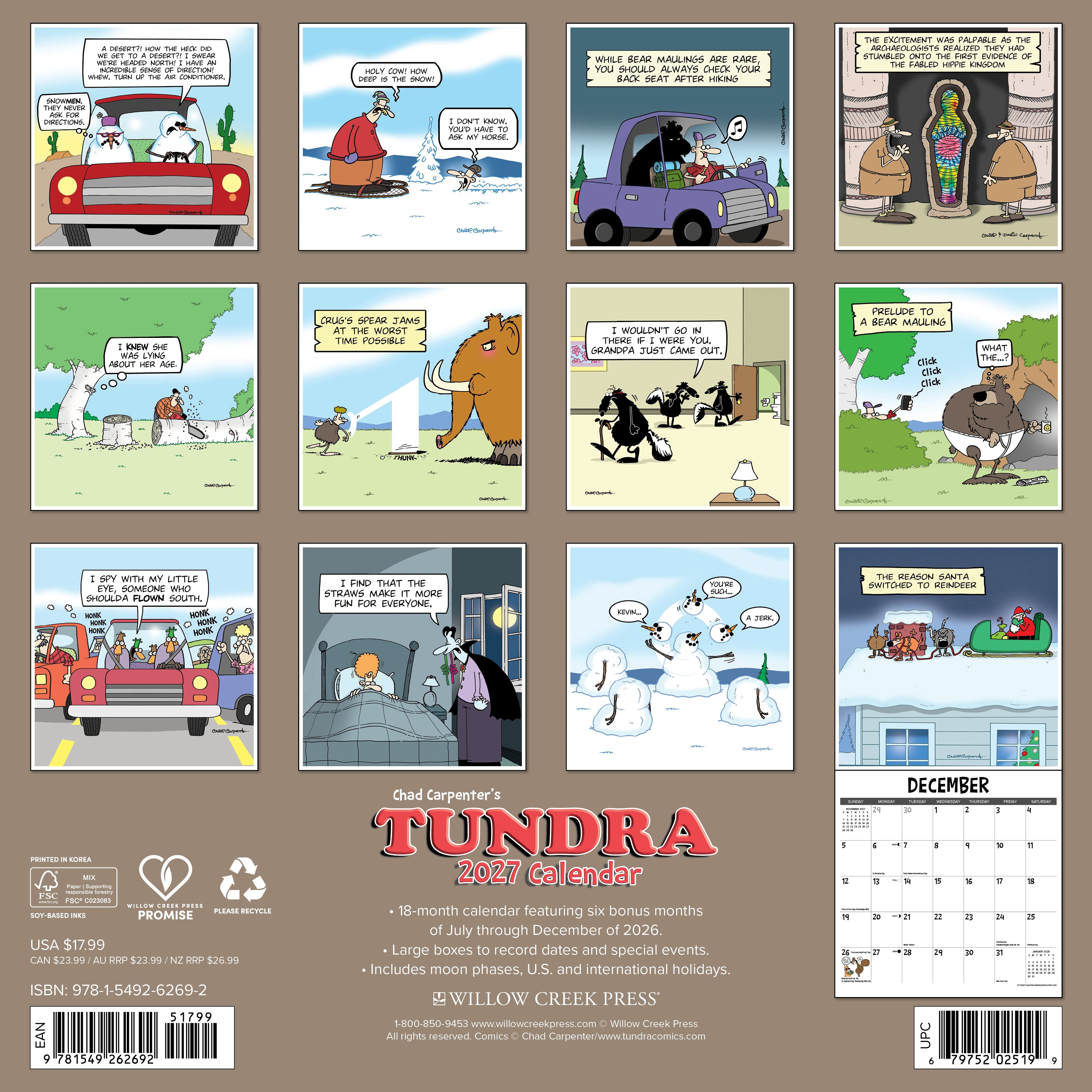 Willow Creek Press, Tundra 2027 Wall Calendar