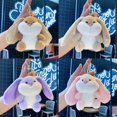 thumbnail image 2 of Retractable Long Eared Tufted Rabbit Figurine, Cartoon Rabbit Figurine, Tufted Rabbit Toy, 2 of 8