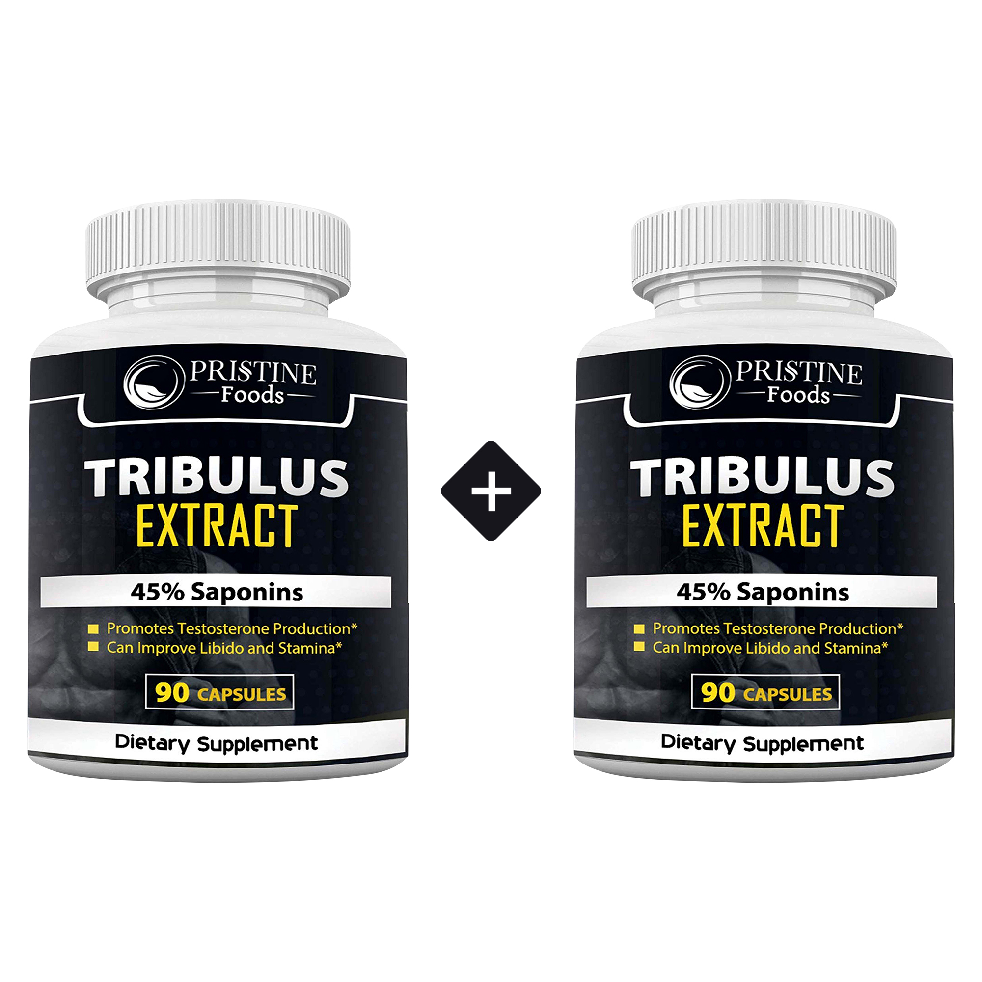 2 Pack Tribulus Extract Testosterone Booster for Men 45 Saponins
