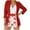 Red, variant on Lovskoo 3 Piece Blazer Sets for Women Open Front Button Blazer + Shorts with Belt Business Suit Sets Fall Outfits Sky Blue
