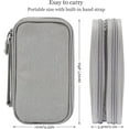 thumbnail image 3 of Electronic Organizer Bag, Waterproof Portable Electronic Organizer Travel Accessories Cable Bag Universal Cord Storage Case for CableCord Storage Double Layer - Gray, Large, 3 of 8