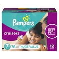 thumbnail image 4 of Pampers Cruisers Diapers Size 7 76 count, 4 of 11