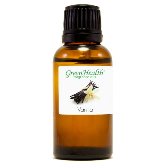 Vanilla Fragrance Oil - 1 fl oz - Amber Glass Bottle w/ Euro Dropper - GreenHealth