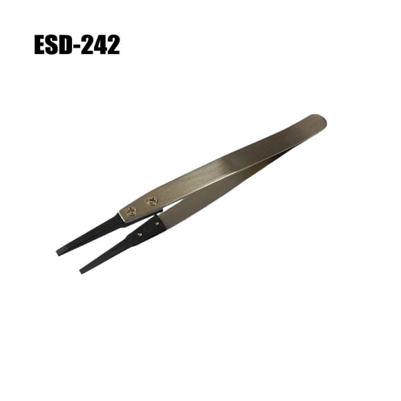 Bgsha ESD Anti-Static Tweezers Industrial Tweezers With Replaceable Tips