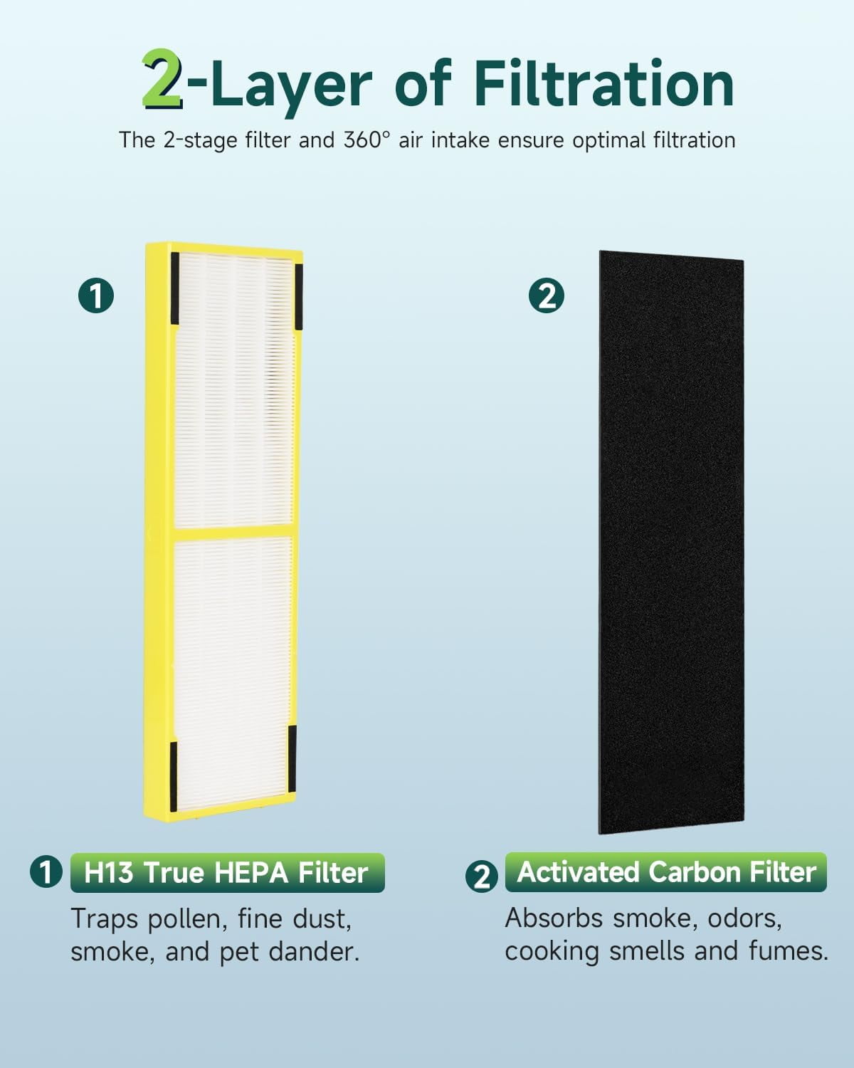 Future Way FLT4825 Air Purifier Filter Replacement, 2 True HEPA & 4 Carbon Filter Combo Pack, Compatible with Guardian AC4825E, AC4300BPTCA, AC4900, AC4850-2 Air Purifiers