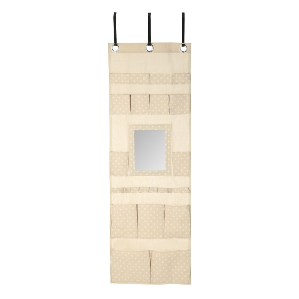Mainstays over The Door Hanging Organizer with Mirror
