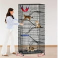 thumbnail image 7 of Jhsomdr Large Cat Cage 6-Tier Wire Cat Kennels with Hammock Indoor Kitten Metal Cat Enclosure Detachable Cat Playpen for 1-5 Cats, 7 of 7