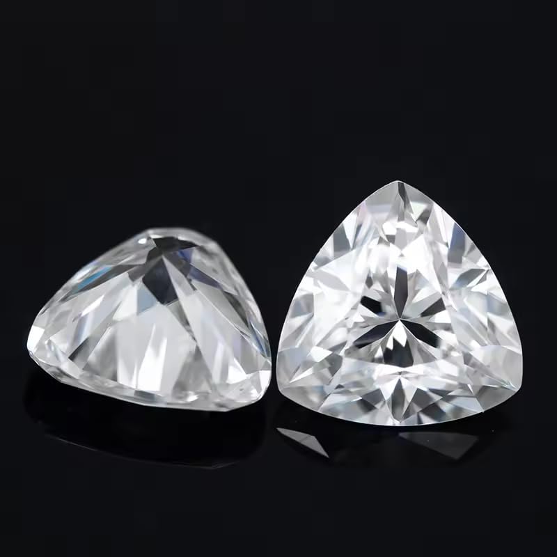 Loose Moissanite Stones White Trillion Cut Gem D Color VVS Clarity Loose Gemstones for Jewelry Making with Certificate