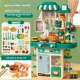 thumbnail image 1 of 70-Piece Interactive Kids Kitchen Playset with Spray, Water, Light & Sound Effects - 72cm Green Cooking Toy Set for Toddlers 4-6, Promotes Creativity & Development, Ideal Birthday Gift for Boys &, 1 of 6