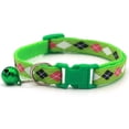thumbnail image 4 of CHBORLESS 3 Pcs Nylon Reflective Cat Collar with Bell Adjustable Kitten Puppy Collars,Green, 4 of 7