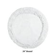 thumbnail image 3 of Better Trends 30'' x 30'' Round Shape Bathroom Rug with Non Slip Backing 100% Cotton Water Absorbent, Machine Washable, (White) Shaggy Border Collection, 3 of 6