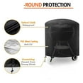 thumbnail image 6 of BBQ Cover, 30" Round Barbecue Cover with 210D Waterproof Heavy Duty Oxford Fabric, Gas Grill Cover with Drawstring & Windproof Buckle Clips, Black, 6 of 7