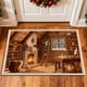 thumbnail image 4 of Seyotauo Christmas Decor 3D Stereoscopic Embroidery Carpet - 24 x16 inch Polyester Xmas Decor Indoor Outdoor, Absorbent Nonslip Dirt Proof Washable Foot Mat for Entryway Kitchen Bathroom Porch Patio, 4 of 6