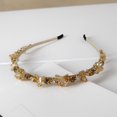 thumbnail image 2 of Riforla Versatile Rhinestone Headband for Women Handmade Elegant Hair Accessory for All Seasons and Special Events Khaki, 2 of 5