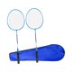 thumbnail image 3 of Juego de raquetas de bádminton de 2 uds, raquetas de bádminton dobles, volante de bádminton con bolsa de raquetas para parejas familiares de juegos , azul, 3 of 8