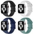 thumbnail image 1 of BXUXOHS (1/4Pack) Silicoen Sport Band for Apple Watch Bands 44mm 45mm 41mm 40mm 38mm 49mm 42mm Elastic Adjustable Wristbands Strap Accessories for iWatch Series Ultra 8 7 SE 6 5 4 3 2 1 Nike, 1 of 14