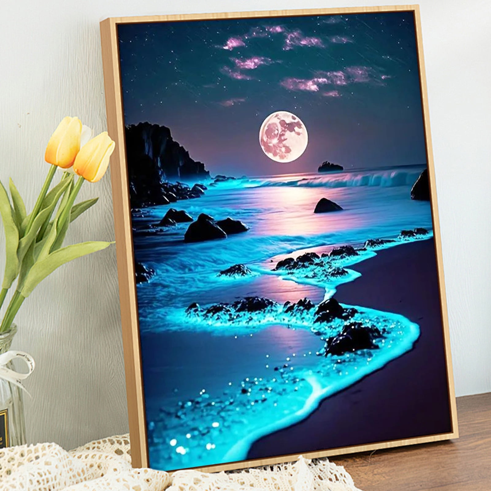 JYLMOOD Paint by Numbers for Adults Kits, DIY Easy Painting by Numbers for Gift Home Wall Decoration 16x20in without Frame