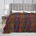 thumbnail image 6 of Retro Abstract Line Art Throw Blanket, Anti-Pilling Ultra-Soft Micro Fleece Cover Blanket for Bed Sofa, for All Seasons, 60"x50", 6 of 9